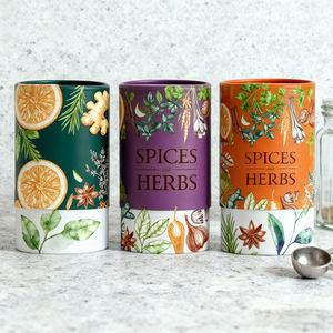 Tubo De Papel Biodegradável Para Armazenamento De Especiarias | Eco-Friendly Zero Plastic Herb Embalagem Cilindro com Design Personalizado & Tampa Hermética - Product Image 4