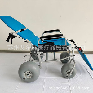 Fauteuil roulant de plage manuel en aluminium de Suzhou, grandes roues réglables pour personnes âgées, utilisation en extérieur - Product Image 2
