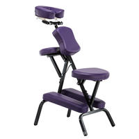 Fauteuil de massage pliable portable en acier inoxydable réglable pour salon de beauté, spa, thérapie par ventouses et tatouage