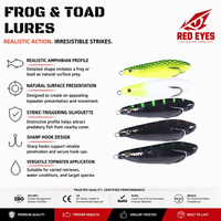 Échantillon Gratuit Leurre Grenouille en Silicone Yeux Rouges 8,5 cm 12,7 g, Appât Artificiel pour la Pêche au Poisson-Chat en Eau Douce, Vente en Gros OEM