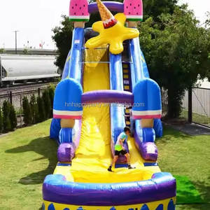 Glissière d'eau gonflable toboggans commerciaux PVC gonflable matériel lune saute toboggan gonflable location commerciale - Product Image 2