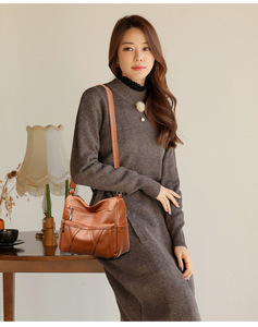 Trendy Ladies Designer Purse Brand Women Shoulder <b>Tote</b> PU Leather Hand Bag Strap Buckle Crossbody Messenger Handbags - Product Image 2