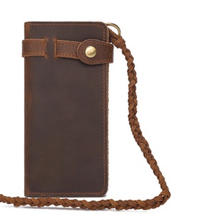 High Quality Genuine Crazy Horse Cowhide Leather Long Men <b>Wallet</b> - Product Image 4