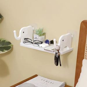 Elephant Shelving New Perforation-free Wall Hanging <b>Storage</b> <b>Rack</b> <b>Kitchen</b> Toilet Drain Study Multifunctional - Product Image 4