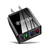 Prise murale intelligente USB C Adaptateur d'alimentation à charge rapide Charge rapide 3 ports USB et 1 port Type-C Chargeur mural USB pour téléphone