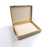 Vente directe d'usine, boîtes de parfum de luxe en cuir portable de couleur jaune doré personnalisées de la marque JDL, impression personnalisée