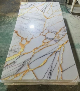 <span class=keywords><strong>Pannelli</strong></span> Murali in PVC Effetto Marmo Spessi 3mm per Case e Hotel, Personalizzabili, Stampa UV 3D, Nuovo Colore Marmo, Impermeabili - Product Image 6