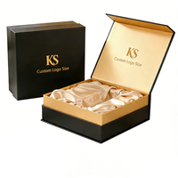 Boîtes cadeaux en carton rigide noir de luxe, personnalisées avec logo, taille et couleur, en gros, emballages magnétiques avec soie pour parfum
