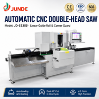 Machine de découpe à double tête CNC 380V haute précision JUNDE à 45 degrés pour la fabrication de profilés en aluminium pour fenêtres et portes