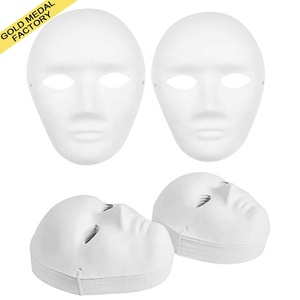 Máscara <span class=keywords><strong>de</strong></span> Papel 3D Ecológica para Pintar, Diseño <span class=keywords><strong>de</strong></span> Cara Completa, para Fiestas, Halloween, Cumpleaños, Regalo - Product Image 1