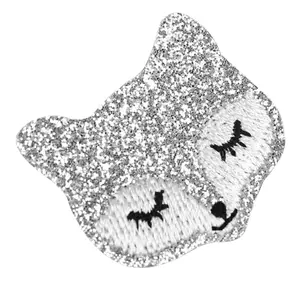 Sequins Swan Custom Patches Iron on Applique-Black