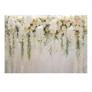 पुष्प विवाह पृष्ठभूमि सफेद और गुलाबी गुलाब के फूल मिस टू मिसेज ब्राइडल शावर पृष्ठभूमि रोमांटिक दृश्य फोटोग्राफी