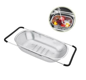 Paslanmaz çelik delikli tip kevgir mutfak lavabo sepeti süzgeç uzatılabilir lavabo kevgir üzerinde - Product Image 1