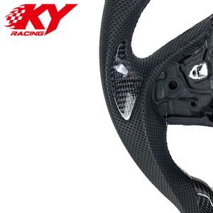 Volante deportivo de carreras personalizado en fibra de carbono y cuero, adecuado para Toyota Supra GR MK5 A90 A91 - Product Image 2