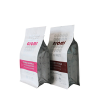 Pochette à fond plat en papier d'aluminium Transparent de haute qualité affichage amélioré pour la vente au détail commerciale pour les grains de café aliments pour animaux de compagnie