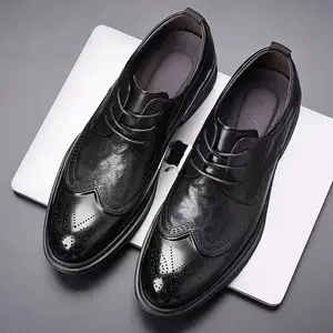 पुरुषों के लिए उच्च श्रेणी के व्यावसायिक चमड़े के जूते, ब्रिटिश शैली के चमड़े के पुरुषों के चमड़े के जूते, पुरुषों के लिए एक सुंदर शादी के जूते