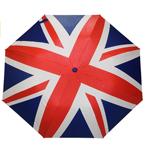डबल परत ब्रिटिश झंडा अच्छी गुणवत्ता स्वचालित खुला मुद्रित अंदर छाता - Product Image 2