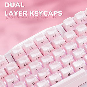 คีย์บอร์ด K1ปรอท Gravastar สีชมพูไร้สาย75%, คีย์บอร์ดอะลูมิเนียมอัลลอยดีไซน์โครงกระดูกภายนอกคีย์บอร์ดสำหรับเล่นเกมเชิงกลสวิตช์เชิงเส้น - Product Image 3