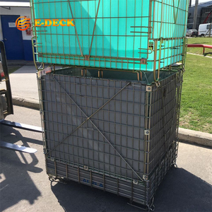 Warehouse Forklift <strong>Transportation</strong> Portable Movable Effective Storage Mesh Steel Collapsible <strong>PET</strong> Preform <strong>Cage</strong> - Product Image 5