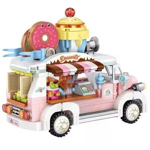 LOZ Mini chariot à pizza chariot à fruits petit assemblage de particules bloc de construction jouet décoration chariot à café dessert - Product Image 5