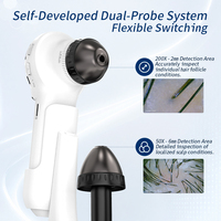 Analyseur de peau du cuir chevelu portable sans fil WIFI Meiboyi, double écran, connexion tablette mobile, machine d'analyse des cheveux, utilisation domestique, scanner facial