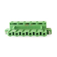 Bornier à visser en laiton 6 pôles, espacement des bornes 7,62 mm, pour fils >30 AWG, 18A