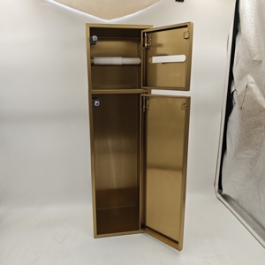 Juego de escobilla <span class=keywords><strong>y</strong></span> soporte para inodoro para baño, sistema desechable oculto Cleansnap, nicho de acero inoxidable - Product Image 3