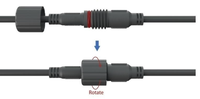 Konektor QUANWEI M12 4 Pin Male Female Tahan Air untuk Kabel Daya, Koneksi Luar Ruangan untuk Perakitan Kawat dan Kabel