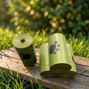 Custom Printed Pet Poop Bio Degradable Corn Starch <b>Compost</b> Waste <b>Bag</b> Set Biodegradable Compostable <b>Bags</b> for Dog - Product Image 1