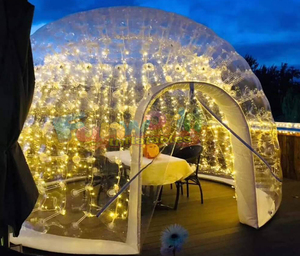 2 Phòng Lớn Ngoài Trời Đơn Tunnel Nhà Khách <span class=keywords><strong>S</strong></span>ạn Phòng Tắm Rõ Ràng Inflatable Dome Trong Suốt Bong Bóng Lều - Product Image 5