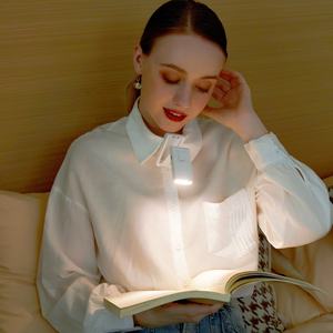 2024 brillo ajustable Clip-On Book Light Mini LED <span class=keywords><strong>linterna</strong></span> de libro plegable con lectura cómoda - Product Image 3