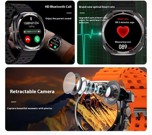 Montre connectée BW8 avec carte SIM, caméra intégrée, appels Bluetooth, suivi <span class=keywords><strong>de</strong></span> santé 24h/24, boussole, fitness, sports quotidiens, Relojes Inteligentes - Product Image 4