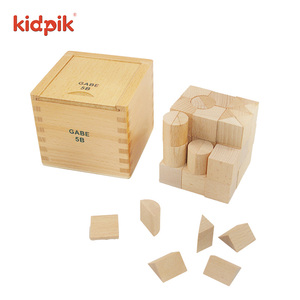 <span class=keywords><strong>Froebel</strong></span> regalos bloque de construcción Cubo de madera rompecabezas juguetes sensoriales educación <span class=keywords><strong>Froebel</strong></span> Gabe 5B regalos rompecabezas juguetes educativos - Product Image 4