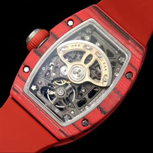 럭셔리 최고 품질의 기계 여성 시계 G + 공장 CRMA2 무브먼트 RM07-01 레드 NTPT 탄소 해골 시계 - Product Image 4