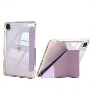 เคสไอแพดแบบตั้งได้ รองรับทุกรุ่น รวมถึงไอแพดแอร์รุ่นที่ 11 ดีไซน์อะคริลิคแบบพับรูปตัว Y ช่องใส่ดินสอ ฝาครอบโปร่งใสสูง - Product Image 1