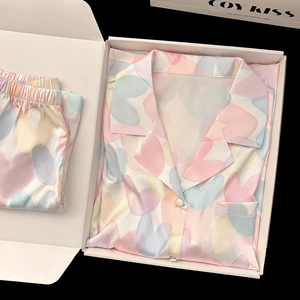 Moda su misura Girly 2 pezzi di <span class=keywords><strong>seta</strong></span> in raso <span class=keywords><strong>pigiama</strong></span> abbigliamento da notte da donna - Product Image 1