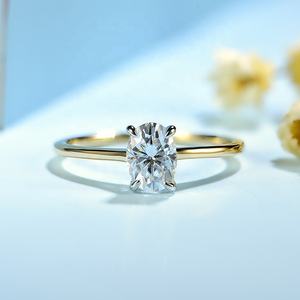 Anillo de oro amarillo de 14 quilates con amatista natural y topacio azul, anillos de piedras preciosas para mujer, anillo de compromiso de moissanita personalizado. - Product Image 3