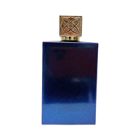 Flacon de parfum de luxe en verre transparent carré de 50 ml de haute qualité avec bouchon pulvérisateur à sertir
