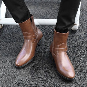 Botas Elegantes de Alta Calidad para Hombre, Zapatos Clásicos de Cuero, Botas Formales para Hombre, Zapatos de Vestir para Hombre, Botas para Fiestas de Negocios - Product Image 3