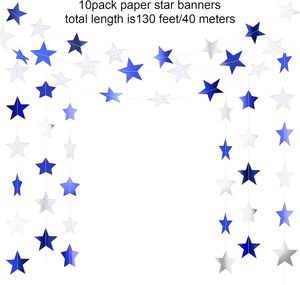Striscione a Stella Bifacciale da Appendere, Decorazione in Carta a Forma di Piccole Stelle per Compleanni, Matrimoni, Natale, Lauree - Product Image 2