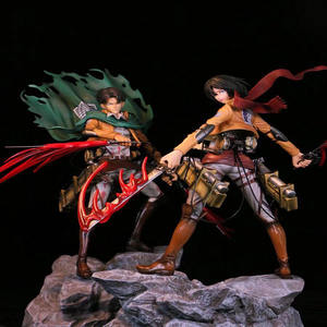 Juguetes de resina de PVC personalizados postura de lucha de acción y juguete de alta calidad Levi/Rivaille Allen Attack on Titan Mikasa Ackerman - Product Image 5