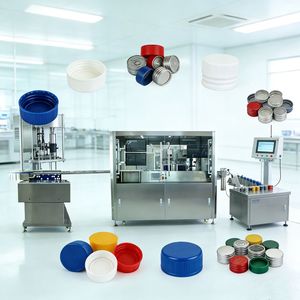 Machine de codage laser intégrée pour bouchons de bouteilles |   Vitesse élevée de 600 ppm pour les couvercles en PET/HDPE avec système d'inspection visuelle - Product Image 1