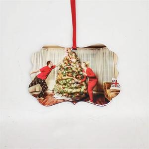 Ornement de panneau dur vierge de sublimation <span class=keywords><strong>Benelux</strong></span> forme rectangulaire fantaisie ébauches de sublimation en MDF ornements de Noël en bois - Product Image 6