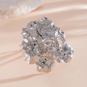 Vintage <b>Silver</b> Plated Tungsten Leaf Starfish Open Wrap <b>Bracelet</b> Freshwater Pearl Trendy Wedding Anniversary Engagement Gift - Product Image 5