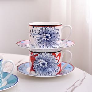 Tazas y Platillos de Porcelana de Hueso de Estilo Europeo, Ligeramente Lujosos y Creativos, Ecológicos, en Caja de Regalo, para Restaurante, Té de la Tarde - Product Image 3