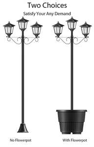 OEM ODM Fábrica Personalizada al aire libre con energía solar Linterna impermeable Villa jardín decoraciones iluminación solar entrada luces - Product Image 6