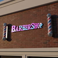 Enseigne lumineuse LED numérique 3D avec bande lumineuse RGB, logo rétroéclairé, décoration de bureau, boutique de détail, extérieur, en PVC, à intensité variable