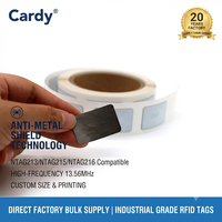 Etiqueta NFC Mini Personalizada Anti-Metal NTAG213 NTAG215 NTAG216 13.56MHz, Etiqueta RFID para Equipos de Rastreo de Activos