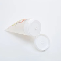 Tube souple semi-transparent givré de 4,5 oz avec bouchon à clapet pour crème pour les pieds, lotion corporelle et pour les pieds, 128 g