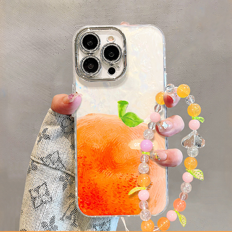 Luxury Oil Painting Orange Shell Pattern